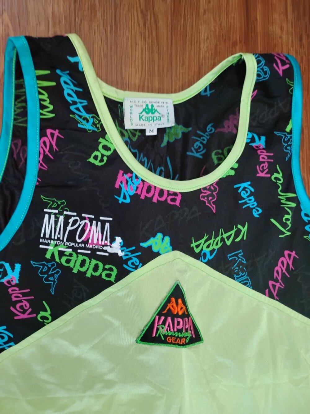 Vintage Kappa Marathon Popular Madrid Neon Tank Top